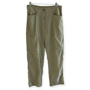 Exofficio Insect Shield Tan Nylon Zip Off Convertible Leg Pants Shorts Size 12